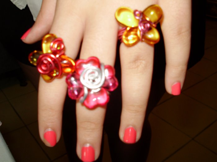 acrylic & aluminum rings