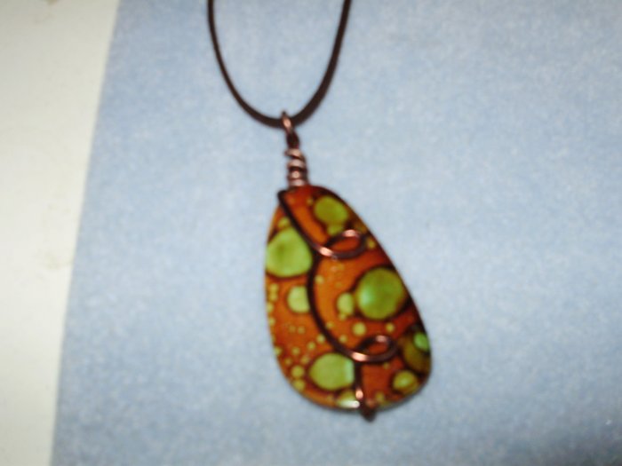 brown acrylic pendant