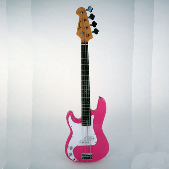 LH Bass Guitar Pink 43" Electric Includes accessories and gig bag left hand