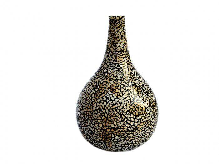 Eggshell inlaid vase
