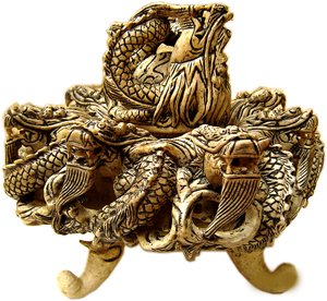 9 Dragon stone incense burnner
