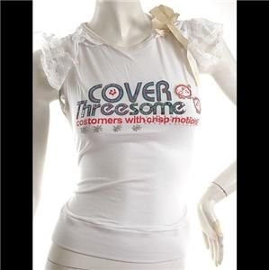 NEW CUTE JAPAN LACE GOLD BOW GIRLY TOP FREE SHIP WORLDWIDE