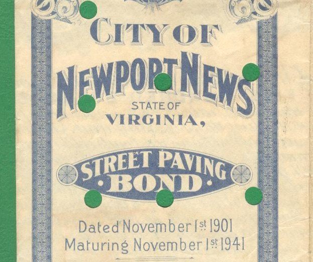 Newport News, VA == 500 BOND certificate