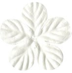Bazzill Paper Flowers 1.75" -tropical white