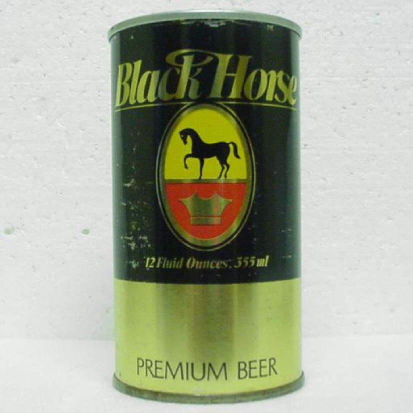 BLACK HORSE BEER Can Black Horse Brewery Dunkirk, NY Straight Steel
