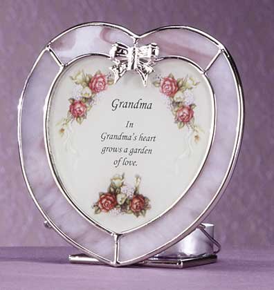 Heart Shaped Plaque Candle Holder For Grandma Glass Tealights