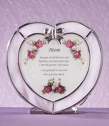Heart Shaped Plaque Candle Holder For Mom Glass Tealights