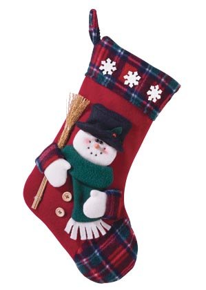 Plush Snowman Christmas Stocking