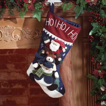Christmas Friends Plush Stocking