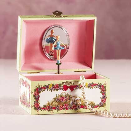 Musical Jewelery Box Satin Lined Brass Hinges