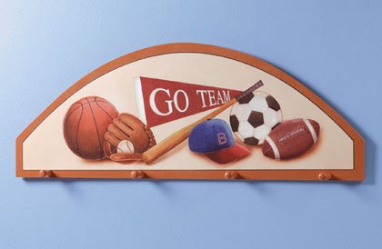 Wooden Sports Fan Coat Hanger
