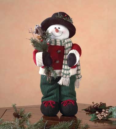 Posable Fabric Snowman