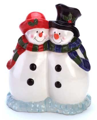 Snowman Cookie Jar Ceramic