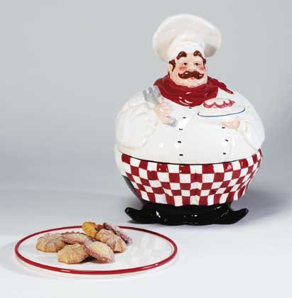 Chef Cake Plate With Bowl Set