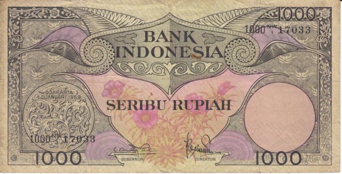 1000 rupiah indonesian old money