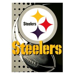 Pittsburgh Steelers Royal Plush Raschel NFL Blanket by Northwest MSRP $50.00