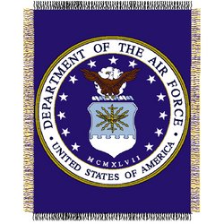 US Air Force Military Acrylic Triple Woven Jacquard Throw MSRP $40.00