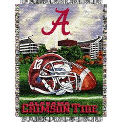 Alabama Crimson Tide Woven Tapestry NCAA Throw by Northwest MSRP $40.00