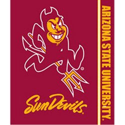 Arizona State Sun Devils Royal Plush Raschel NCAA Blanket by Northwest MSRP $40.00