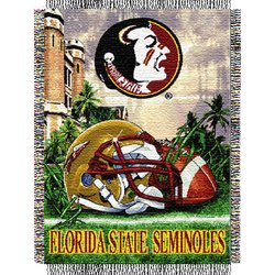 Florida State Seminoles Woven Tapestry NCAA Throw by Northwest MSRP $40.00