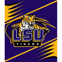 Louisiana State Tigers (LSU) Royal Plush Raschel NCAA Blanket by Northwest MSRP $40.00