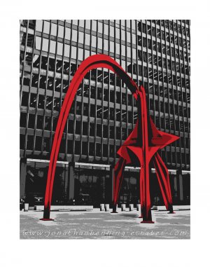11"x14" - Flamingo in Chicago
