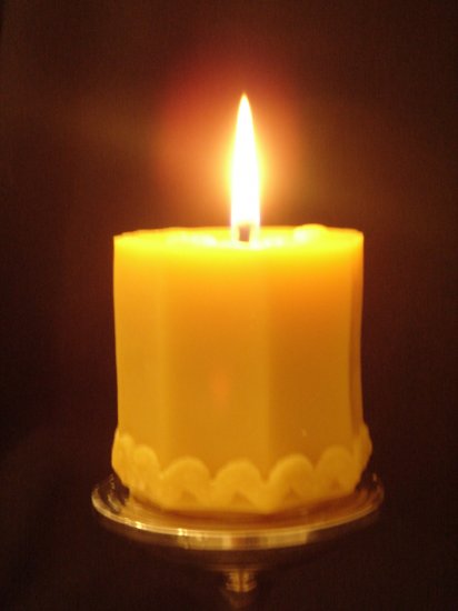 Beautiful Hexagon with lovely heart flower bees - pure beeswax