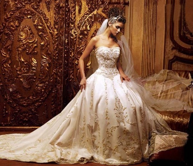 Free Shipping!custom-made wedding dress/evening dress