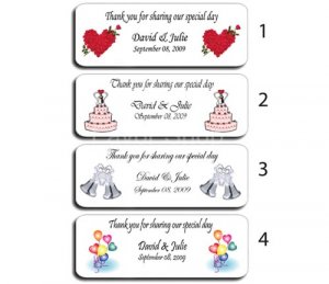 120 Personalized Wedding Bubble Labels Wedding Party Favors