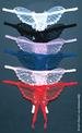 Butterfly Crotchless Thongs with Beads & Sequins - 1 group of 12 -