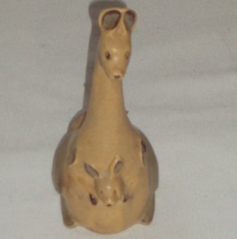 Collectible Kangaroo Bell Stoneware Pottery Japan Label