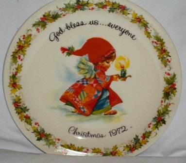 Vintage American Greetings Gigi Christmas Decorative Collectible Plate 1972