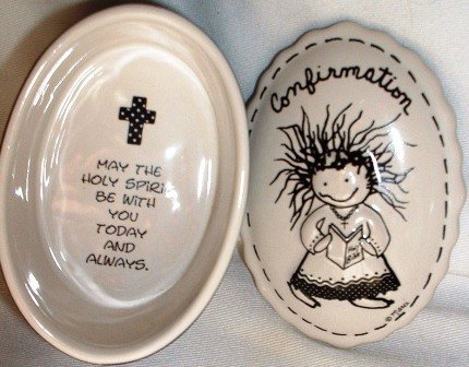 Enesco by Marci Confirmation Ceramic Keepsake Covered Box w Gift Box