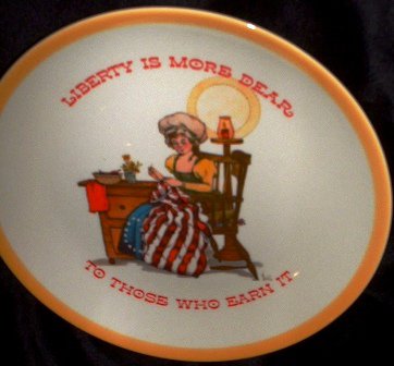 Gibson Greeting Cards Limited Edition Vintage 1973 Collector Keepsake Dear Hearts Plate Betsy Ross