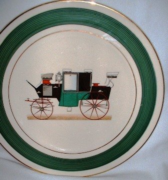 Salem China Co Antique Automobile Charger Collectors Plate Imperial Pattern Vintage 1960âs USA