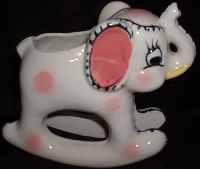 Patchwork Rocking Elephant Planter Vintage Jungle Figurine Japan