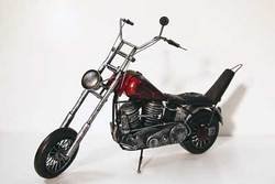 SimpleYears Red flame chopper motorcycle pan head JL191-2