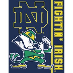 Notre Dame Irish Royal Plush Raschel NCAA Blanket Nor5NDIrish-700Stripes