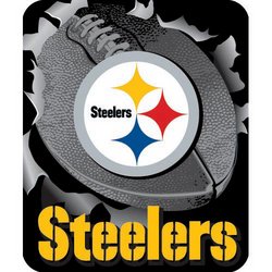 Pittsburgh Steelers Royal Plush Raschel NFL Blanket Nor1Pit-703Burst
