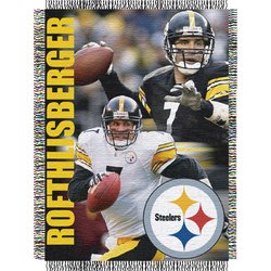 Ben Roethlisberger #7 Pittsburgh Steelers NFL Woven Tapestry Throw Blanket Nor1Pit-BRoet-051Series