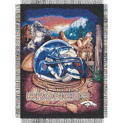 Denver Broncos Woven Tapestry NFL Throw Nor1Den-051HFA