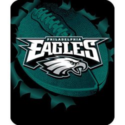 Philadelphia Eagles Royal Plush Raschel NFL Blanket Nor1Phi-703Burst