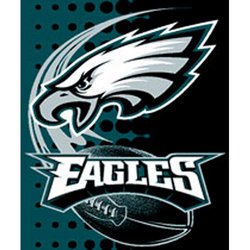 Philadelphia Eagles Royal Plush Raschel NFL Blanket Nor1Phi-800Flash