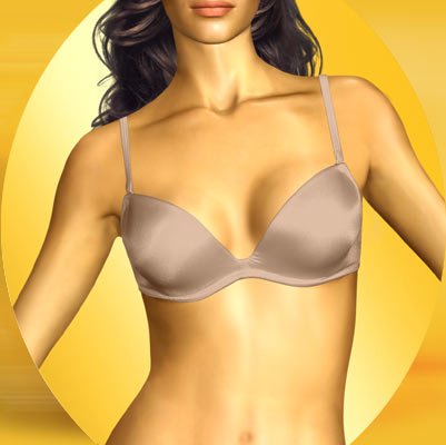 Wonderbra 7260 Bra Wonderbra Wonderboost Seamless Foam Convertible Push-Up Bra Size 36A Midnight