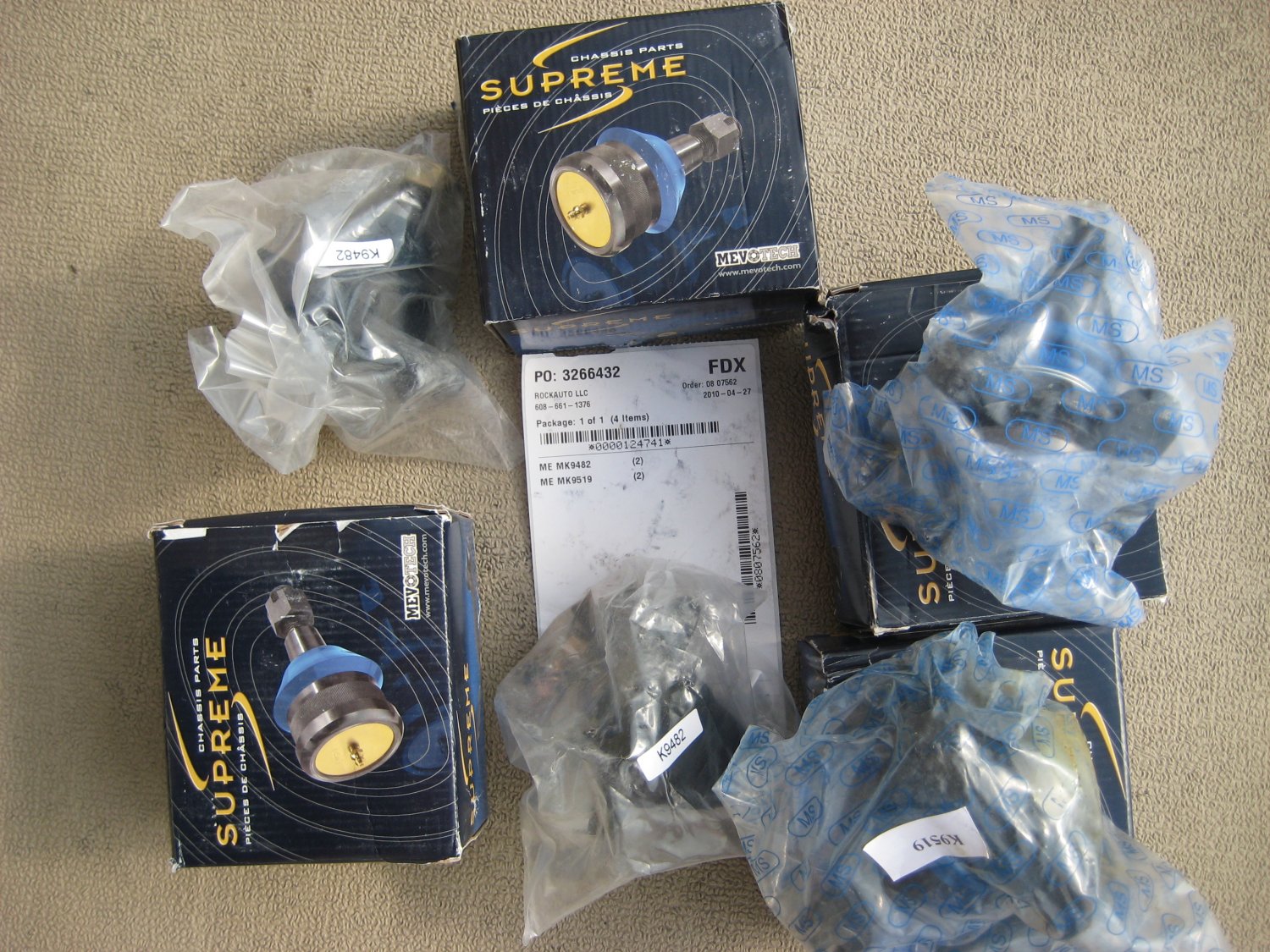 Upper and Lower Ball Joints for 1990 to 1995 Toyota Pickup 4x4