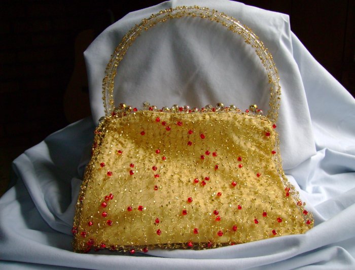 Gold and Red Evening Purse