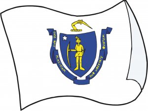 Massachusetts State Flag Wall Decal
