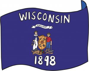 Wisconsin State Flag Wall Decal