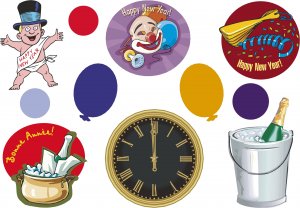 New Years Wall Decal Assortment Packs