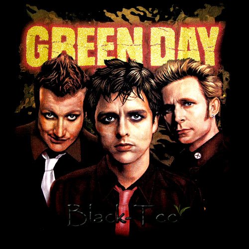 GREEN DAY BLACK TEE PUNK ROCK T SHIRT Size M / D75